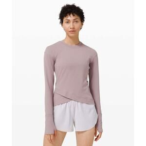 Lululemon Close to Crossing Long Sleeve Rulu Violet Verbena Size 8